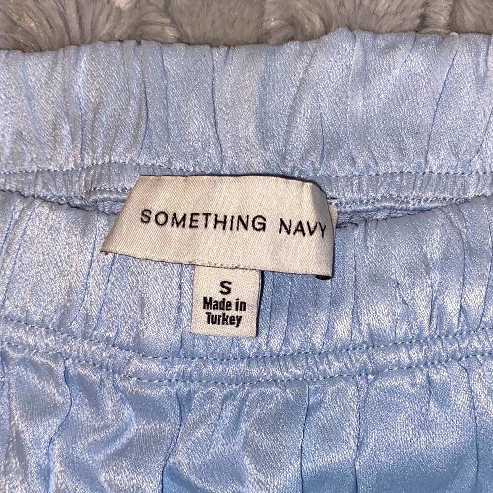 Something Navy Light Blue Viscose Two-Piece Lounge Set - Picture 5 of 6